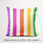 Stripe 2in Muted Rainbow and Cream Fabric