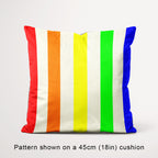 Stripe 2in Rainbow and Cream Fabric