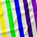 Stripe 2in Rainbow and Cream Fabric