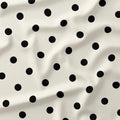 Polka Dot 1in Black and Cream Fabric