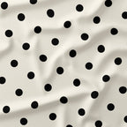 Polka Dot 1in Black and Cream Fabric