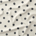 Polka Dot 1in Dark Grey and Cream Fabric