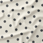Polka Dot 1in Dark Grey and Cream Fabric