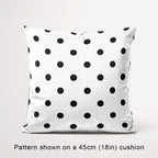 Polka Dot 1in Black and White Fabric