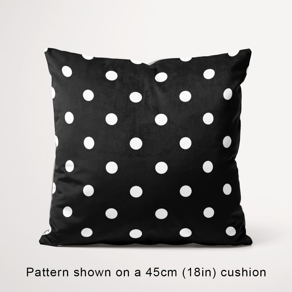 Polka Dot 1in White and Black Fabric
