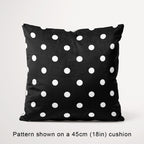 Polka Dot 1in White and Black Fabric