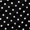 Polka Dot 1in White and Black Fabric