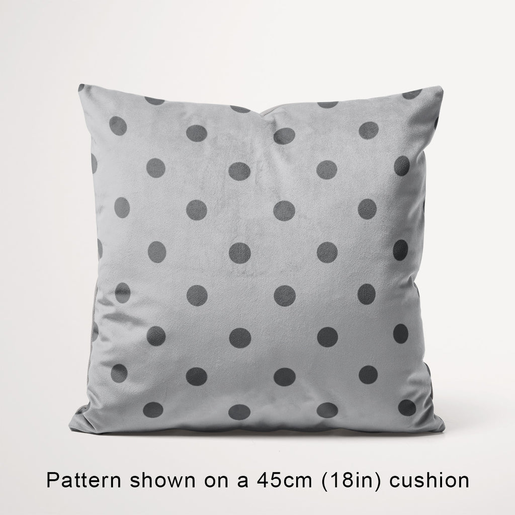 Polka Dot 1in Light Grey Fabric