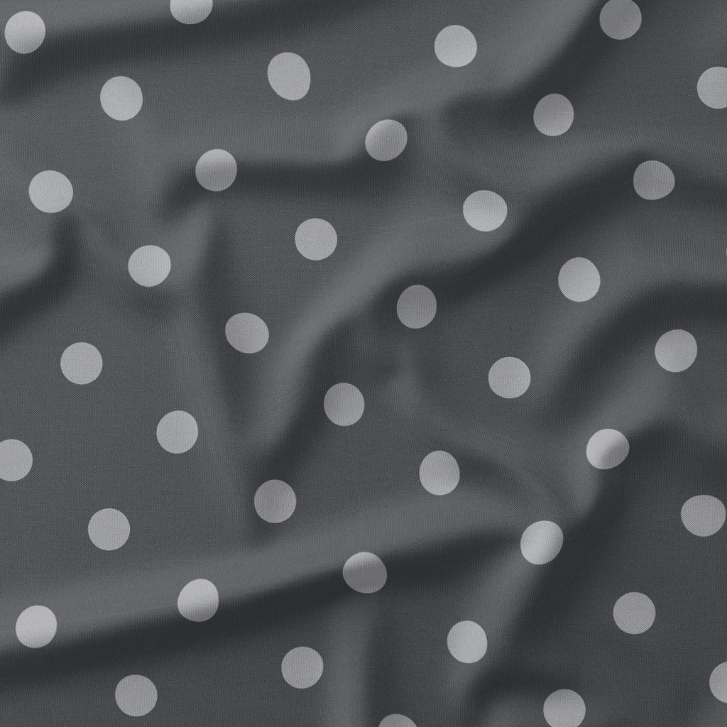 Polka Dot 1in Dark Grey Fabric