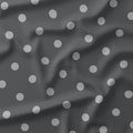 Polka Dot 1in Dark Grey Fabric