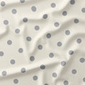 Polka Dot 1in Light Grey and Cream Fabric
