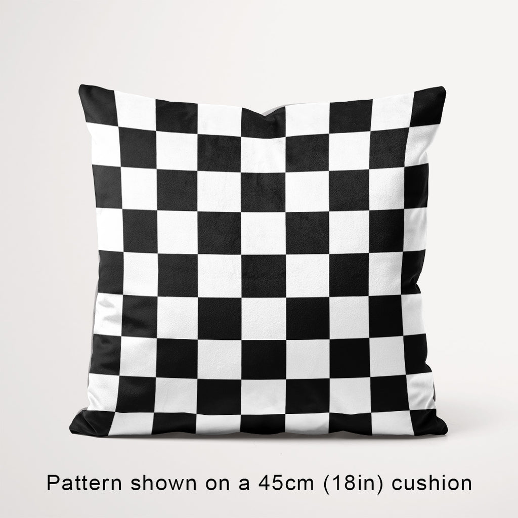 Check 2in Black and White Fabric