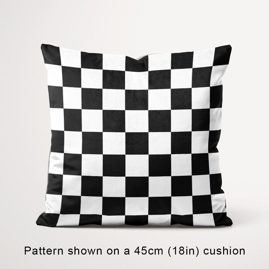 Check 2in Black and White Fabric