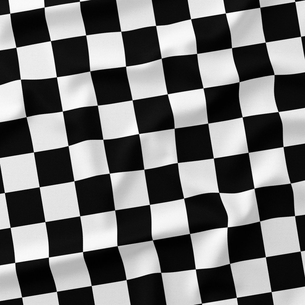 Check 2in Black and White Fabric
