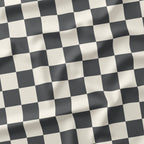 Check 2in Dark Grey and Cream Fabric