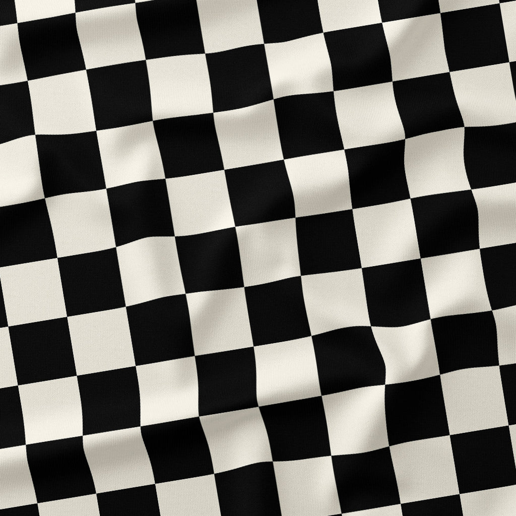 Check 2in Black and Cream Fabric