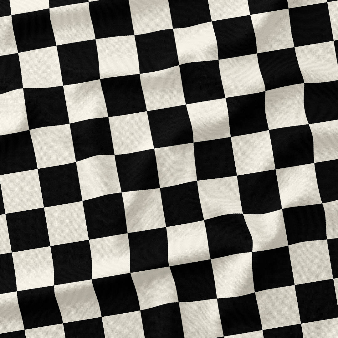 Check 2in Black and Cream Fabric
