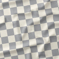 Check 2in Light Grey and Cream Fabric
