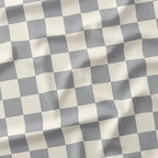 Check 2in Light Grey and Cream Fabric