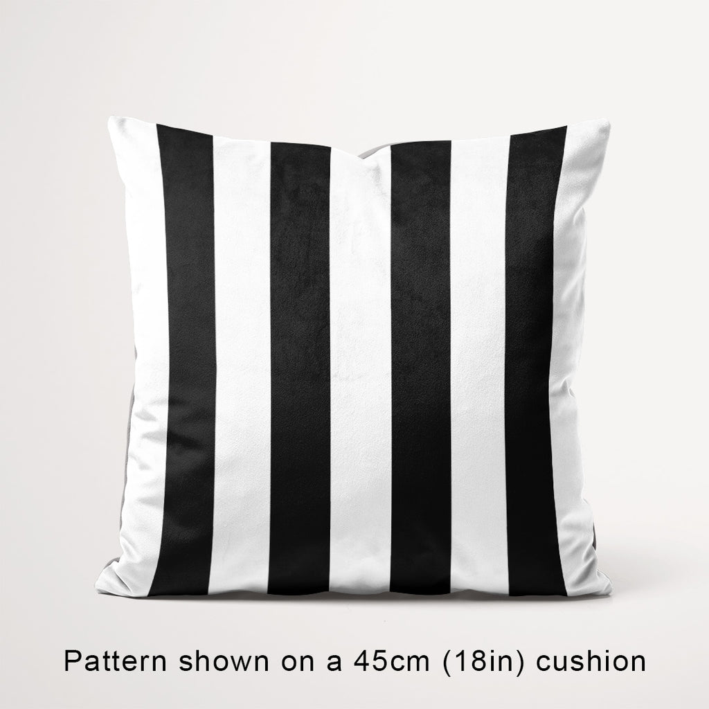 Stripe 2in Black and White Fabric