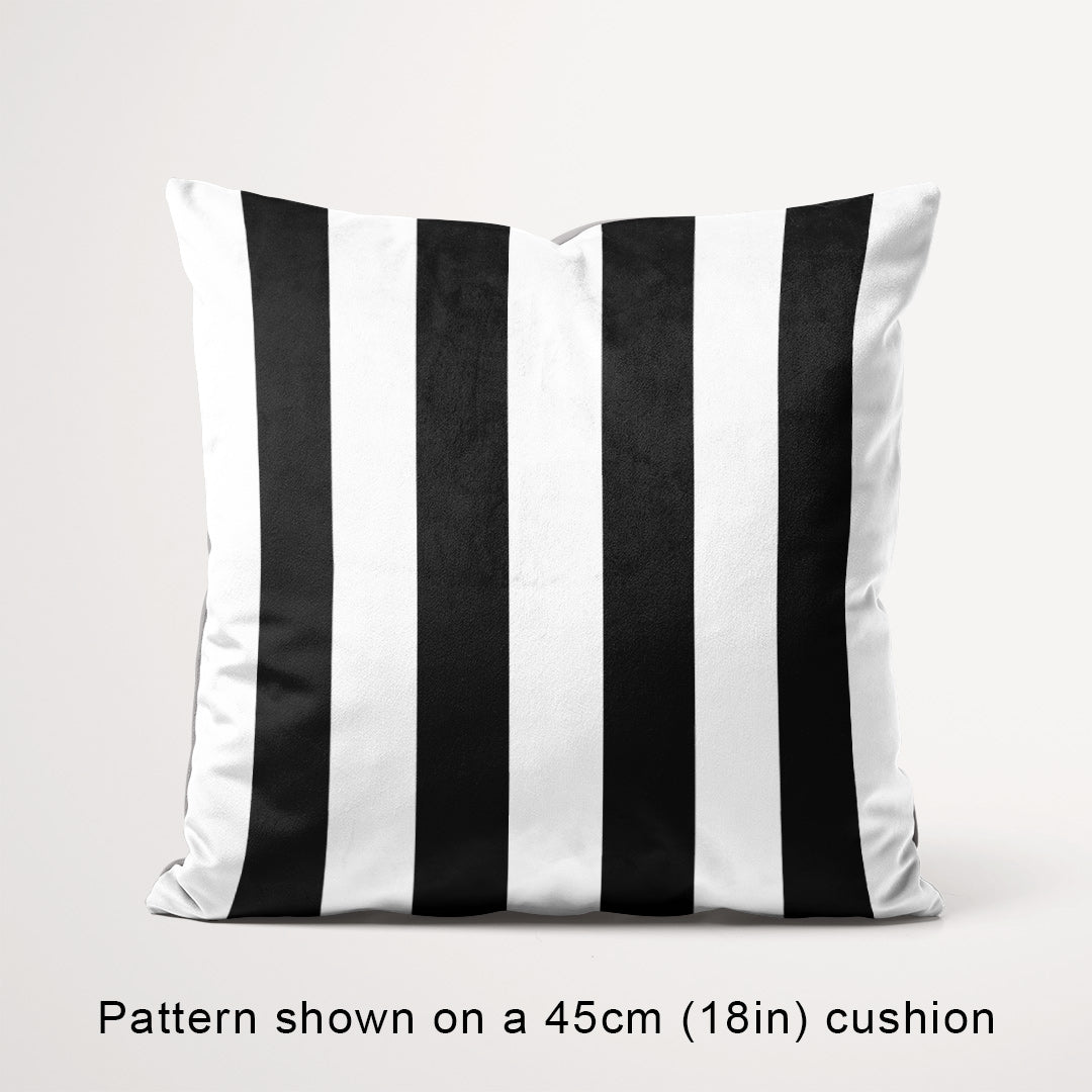 Stripe 2in Black and White Fabric