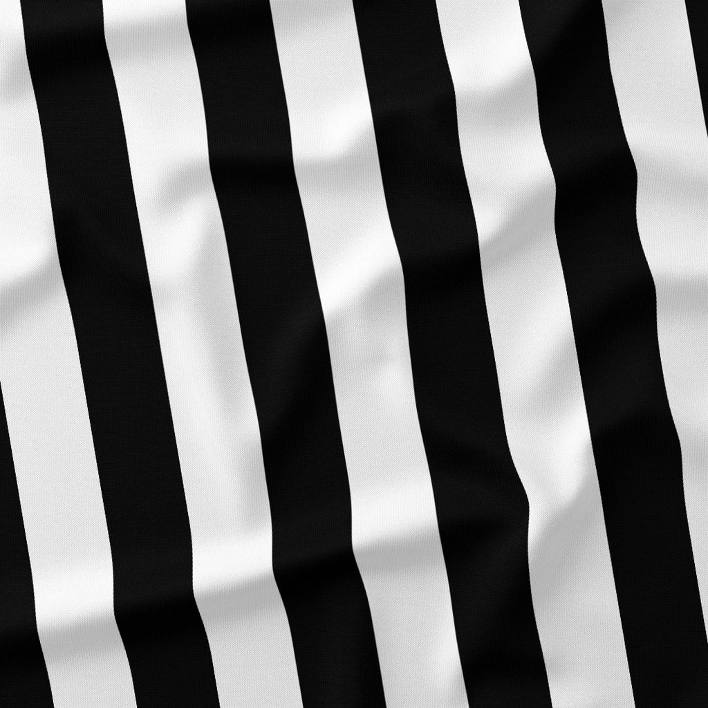 Stripe 2in Black and White Fabric