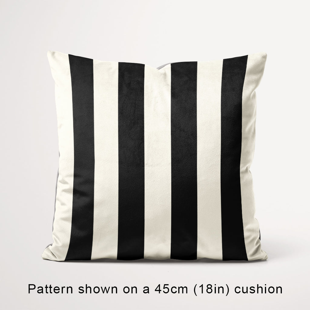 Stripe 2in Black and Cream Fabric