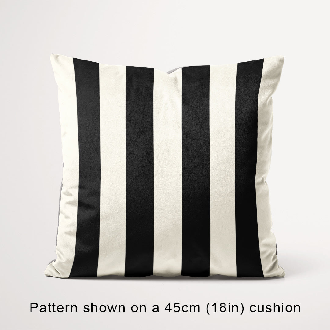 Stripe 2in Black and Cream Fabric