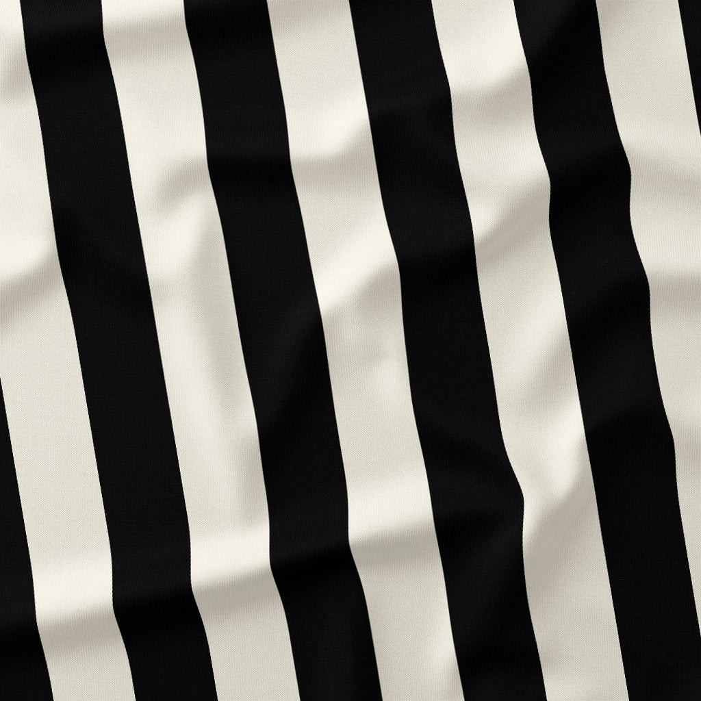 Stripe 2in Black and Cream Fabric