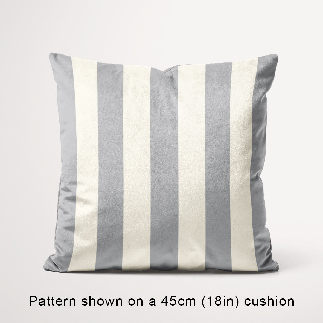 Stripe 2in Light Grey and Cream Fabric
