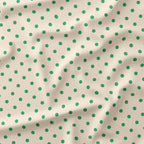 Polka Dot Green and Cream fabric