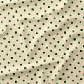 Polka Dot Dark Green and Cream fabric