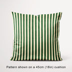 Stripe Cream and Dark Green fabric, 45cm view
