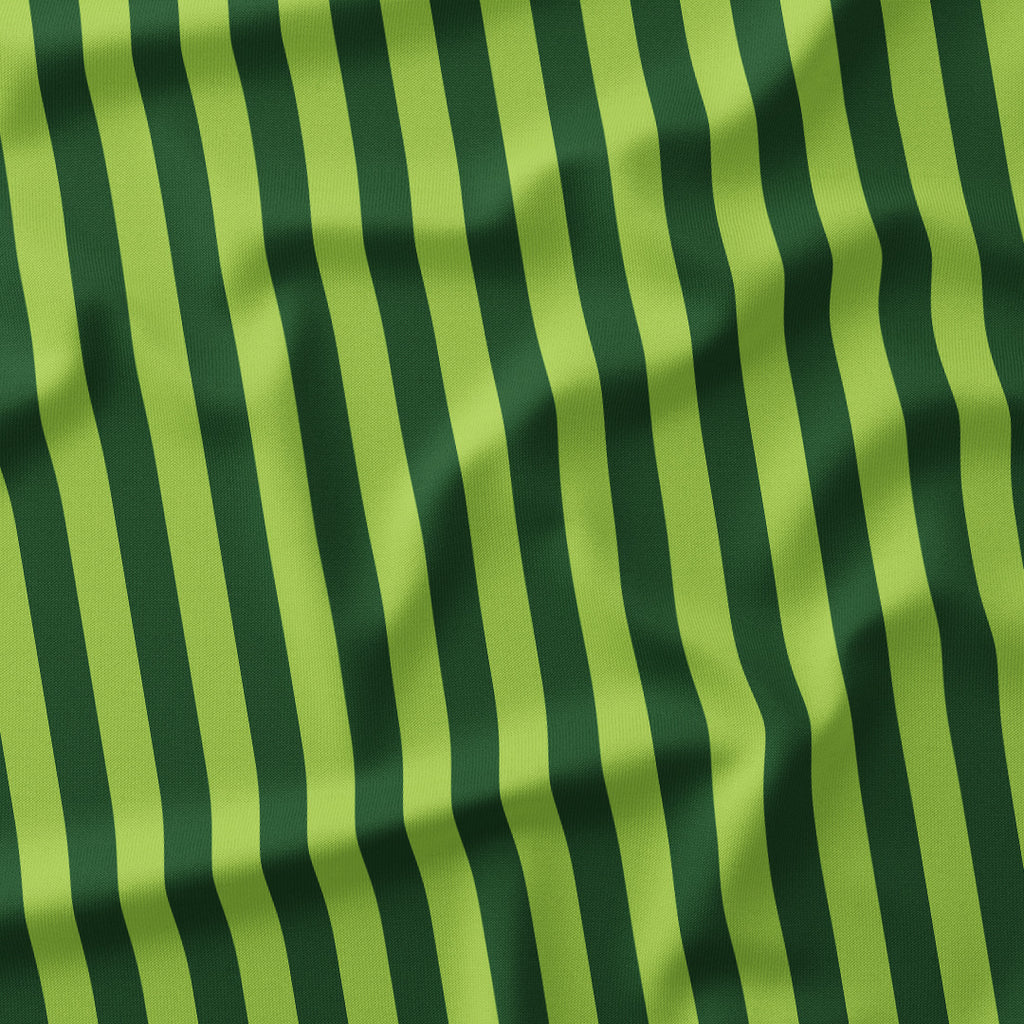 Stripe Lime and Dark Green fabric