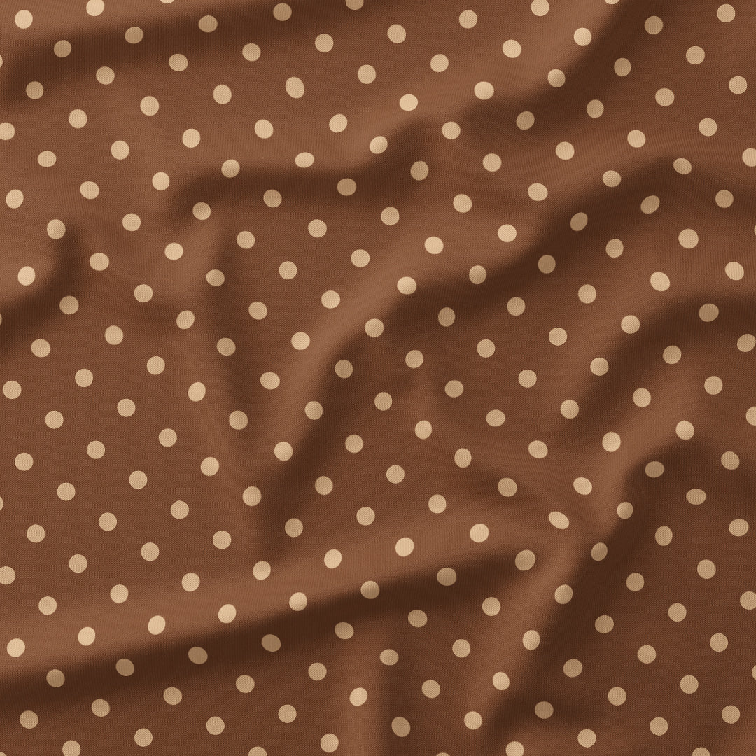 Polka Dot Brown and Beige fabric