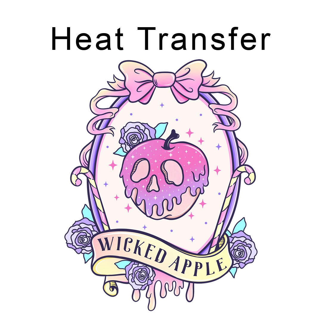 Wicked Apple Iron on Fabric Heat Transfer DTF-262
