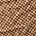 Check Brown and Beige fabric