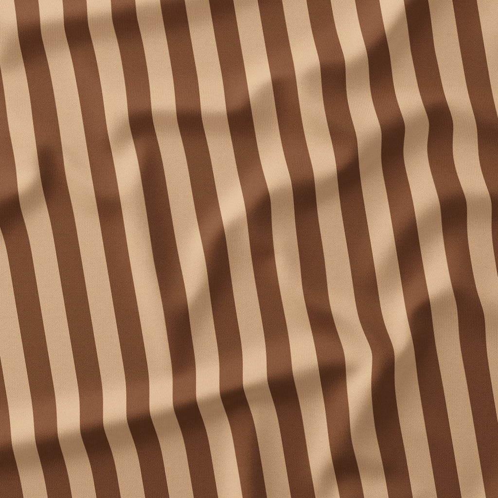 Stripe Brown and Beige fabric