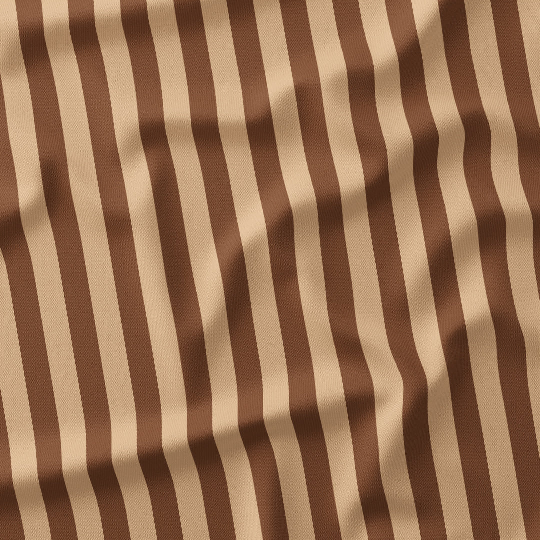 Stripe Brown and Beige fabric
