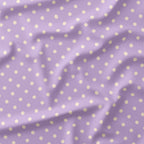 Polka Dot Cream and Lilac fabric