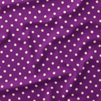 Polka Dot Cream and Purple fabric
