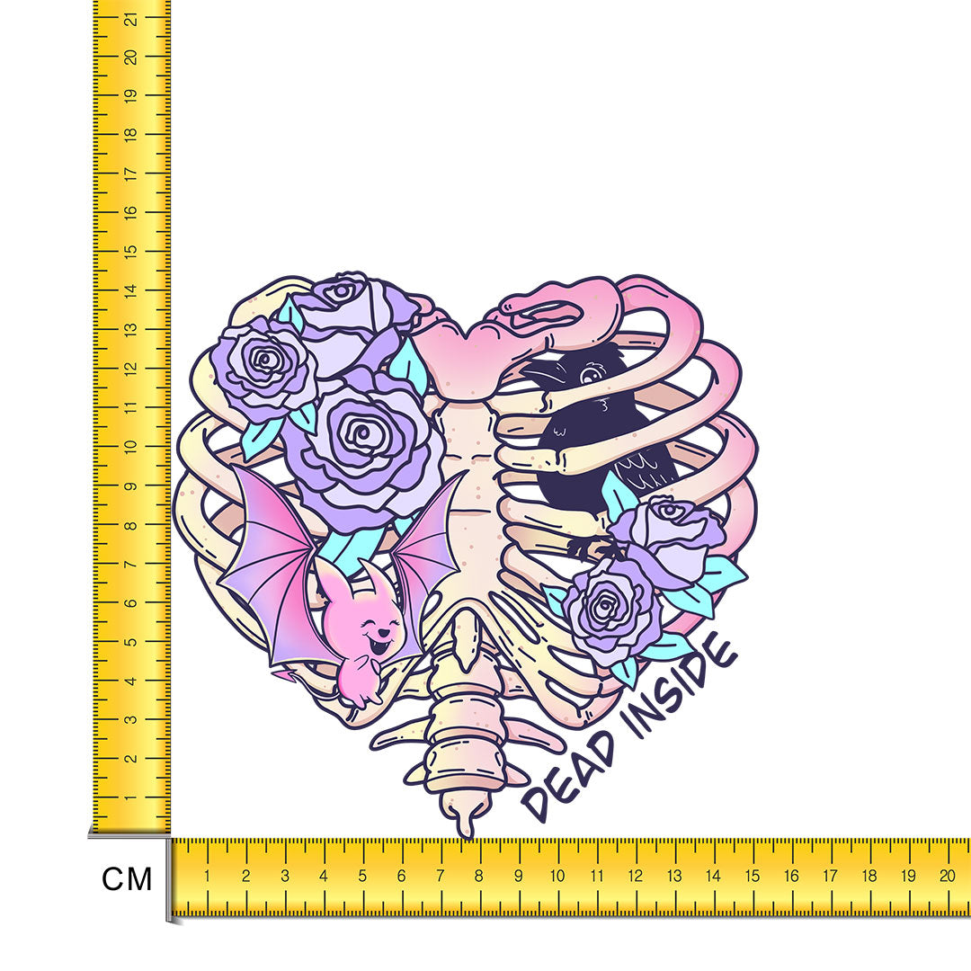 Pastel Dead Inside Iron on Fabric Heat Transfer DTF-263