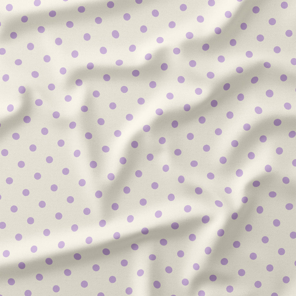 Polka Dot Lilac and Cream fabric