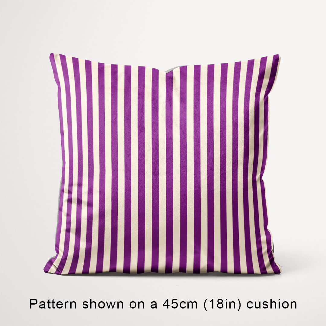 Stripe Purple and Cream fabric, 45cm view