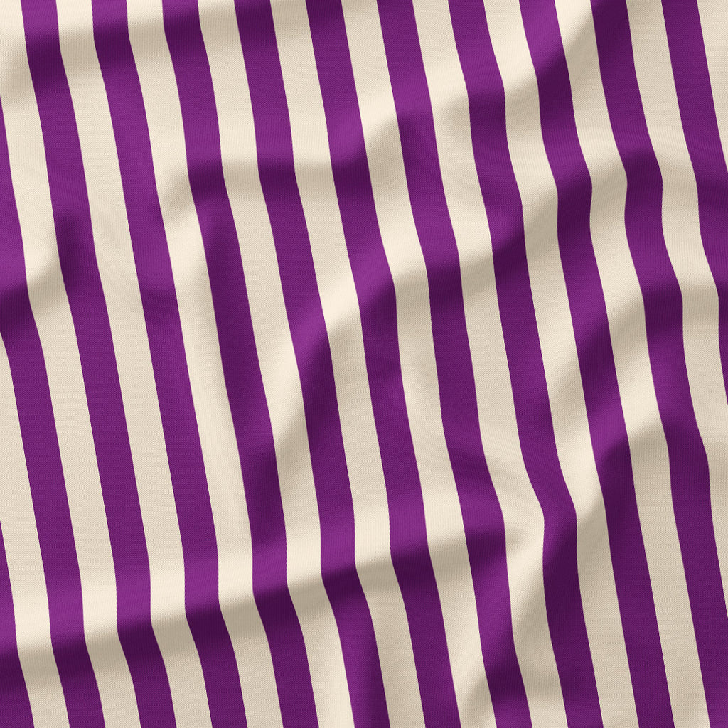 Stripe Purple and Cream fabric