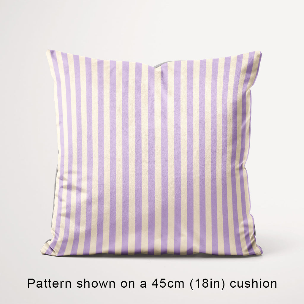 Stripe Lilac and Cream fabric, 45cm view