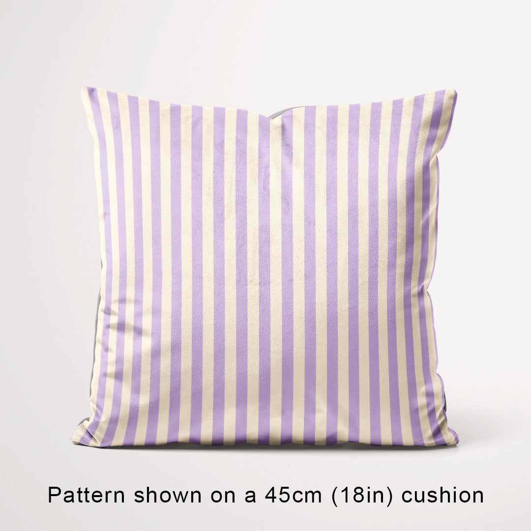 Stripe Lilac and Cream fabric, 45cm view
