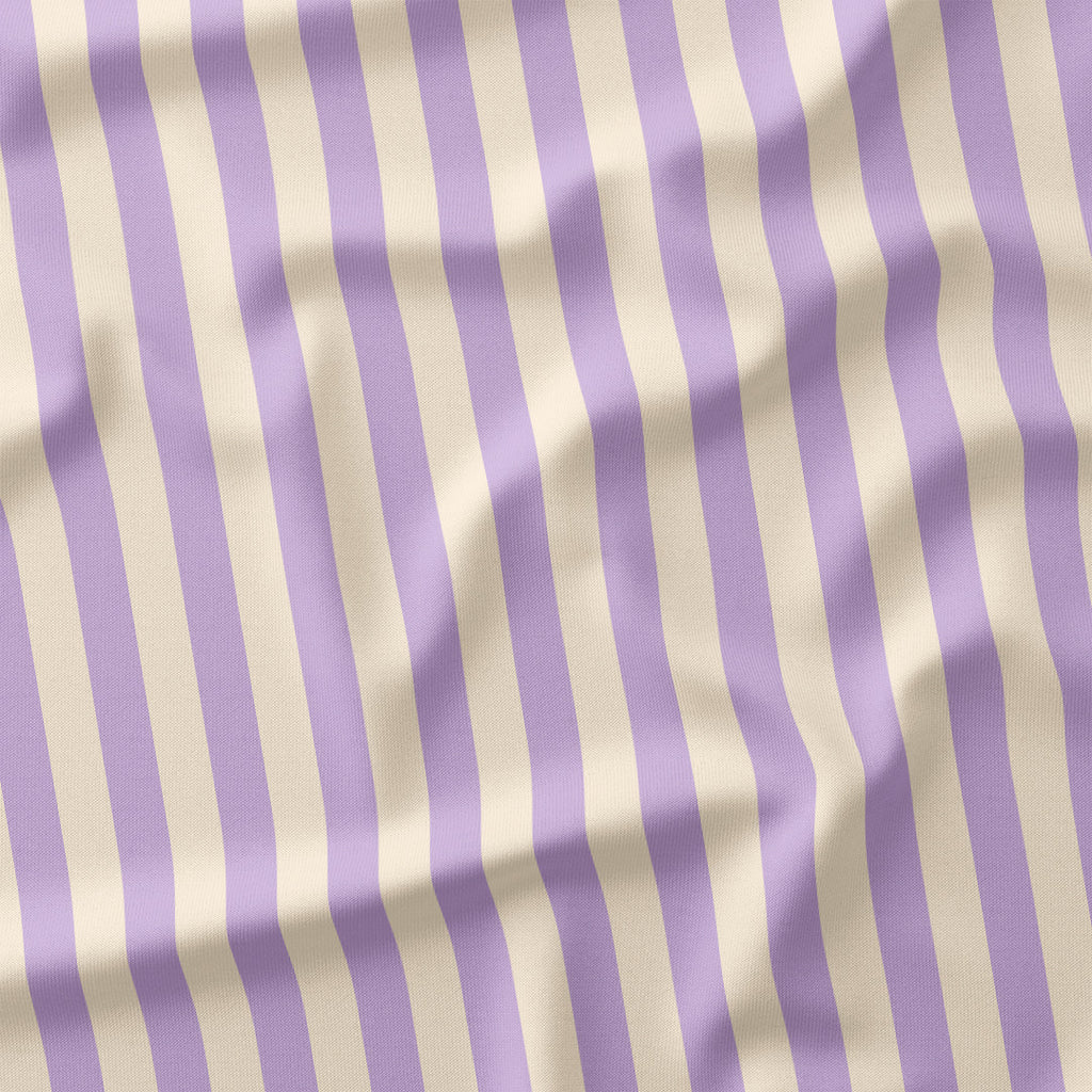 Stripe Lilac and Cream fabric