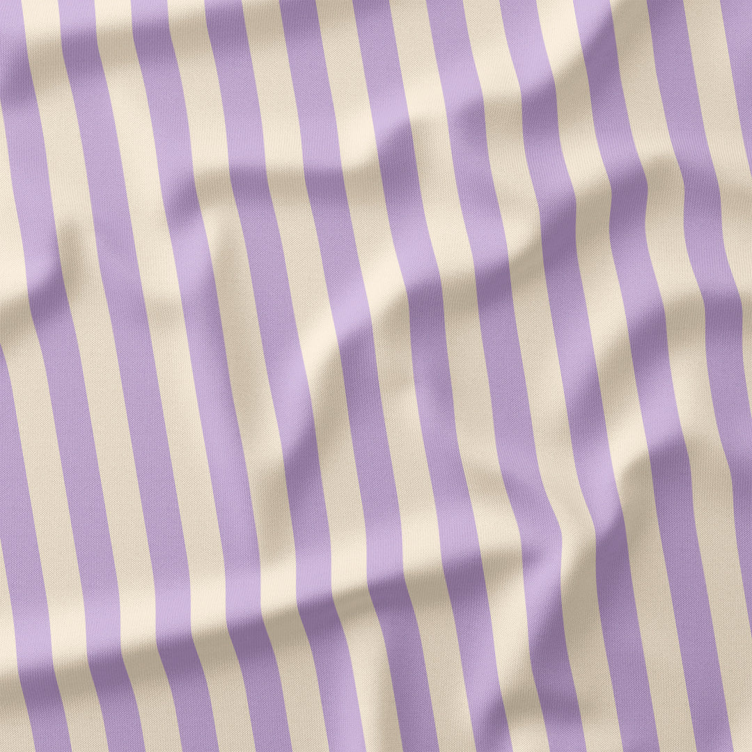 Stripe Lilac and Cream fabric