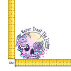 Never Trust The Living Iron on Fabric Heat Transfer DTF-264